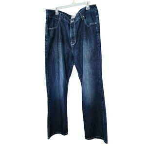 Paper Denim & Cloth Men's Jeans 42x32 Blue Straight Leg Flap Pockets Mid Rise